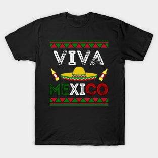 Camiseta Viva Mexico Mexican Independence Day Dia de la Independencia T-Shirt